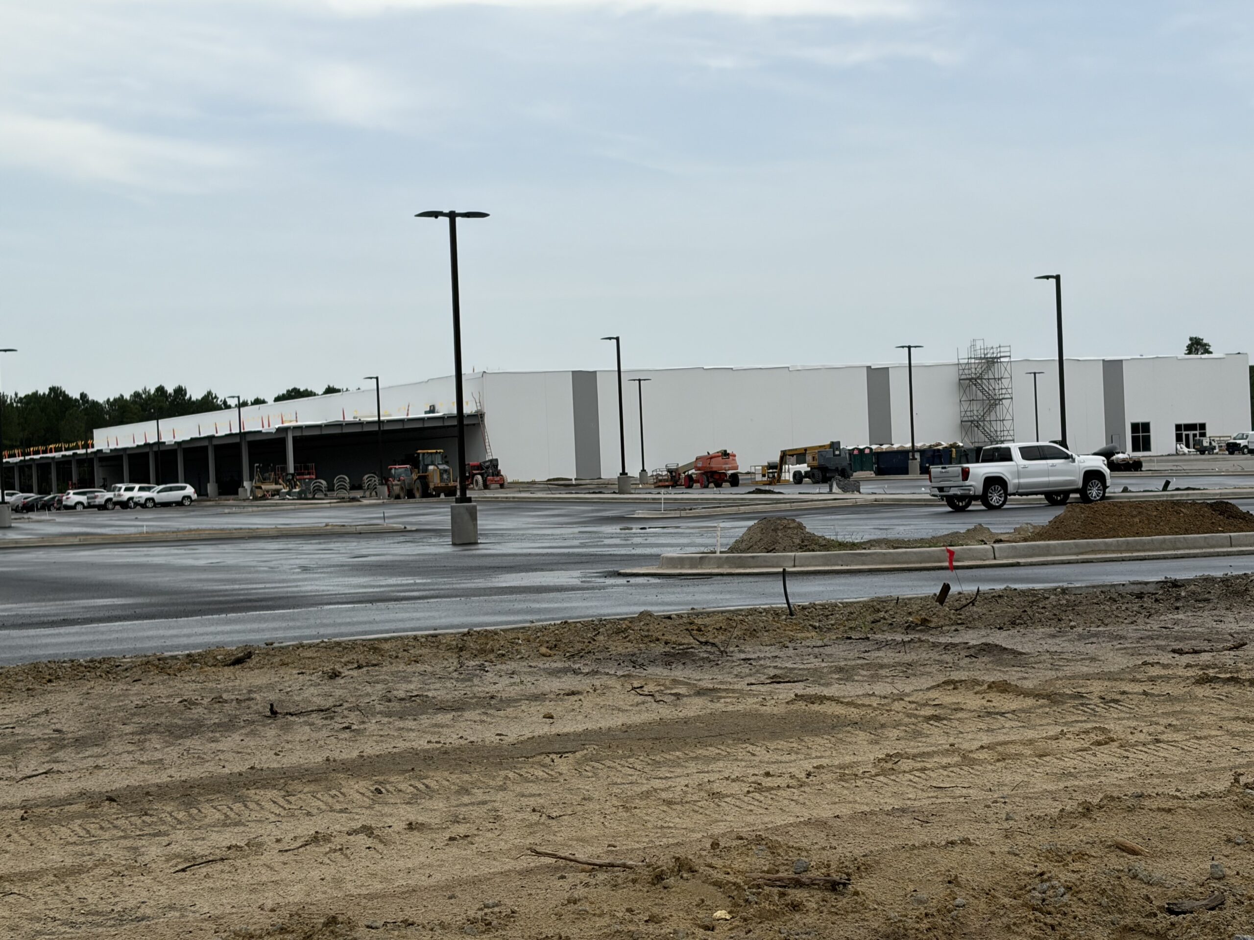 Amazon Same-Day Delivery warehouse exterior at Palmetto Coast Industrial Park North Myrtle Beach